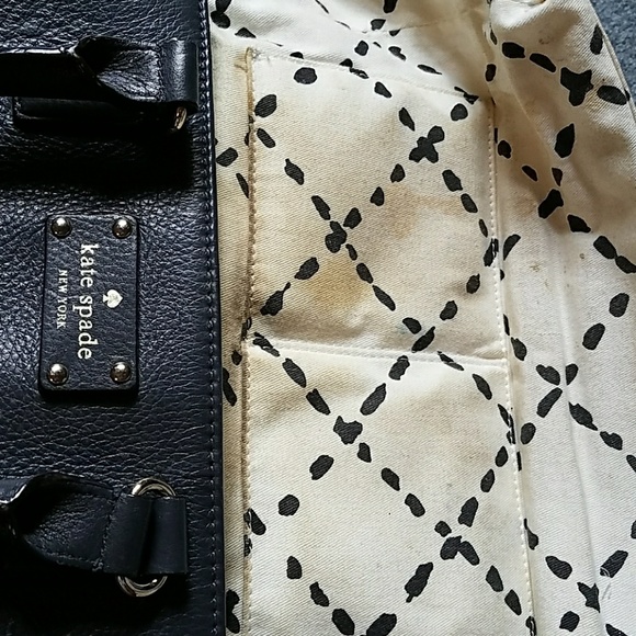 Kate Spade gray leather satchel - Picture 7 of 8